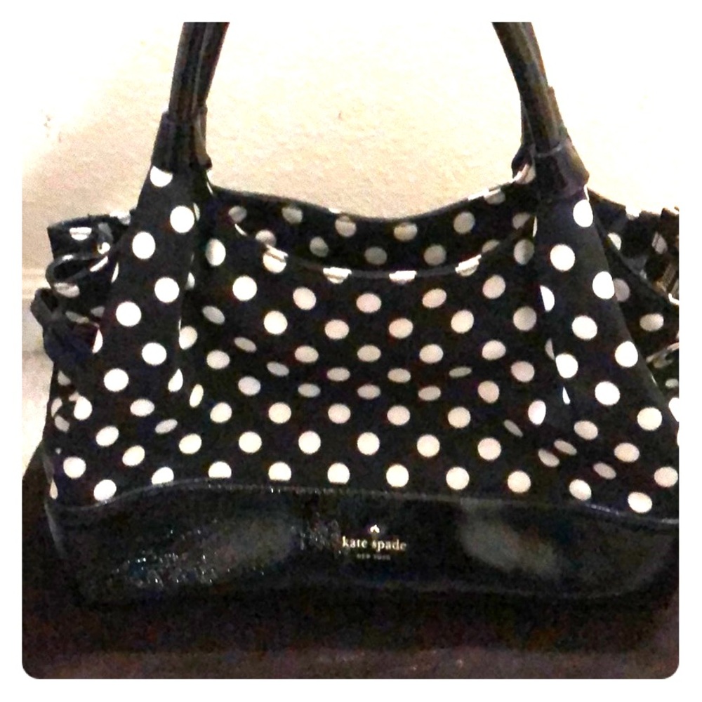 Kate Spade Polka Dot Purse (Black and White)